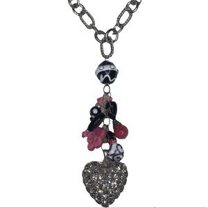 One of a kind Silver Chunky Heart Chain Necklace